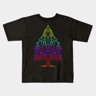 Colorful Ornament Christmas Tree For Christmas Kids T-Shirt